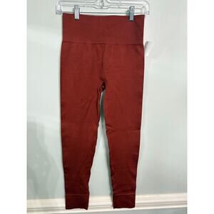 Madewell Ribbed High-Rise Leggings – Rust – Size S/M (NWT)
